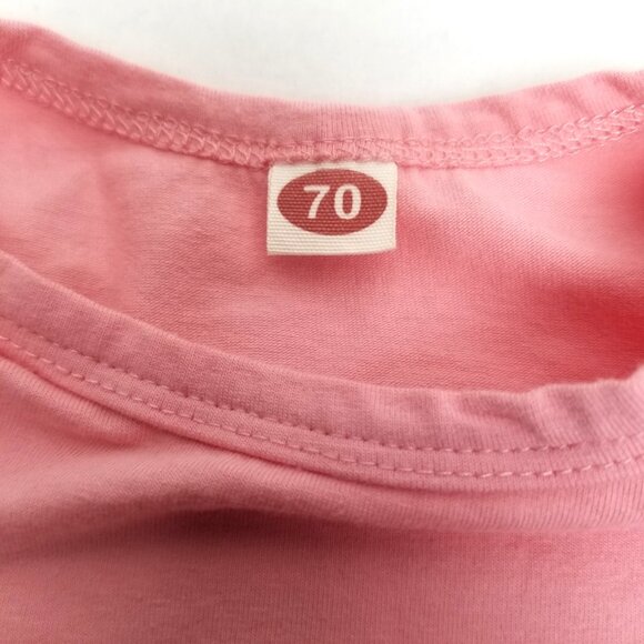 Baby Girl Little Sis Size 0-3 Pink Striped Sleeve Sleep Gown Newborn Coming Home - Picture 4 of 7